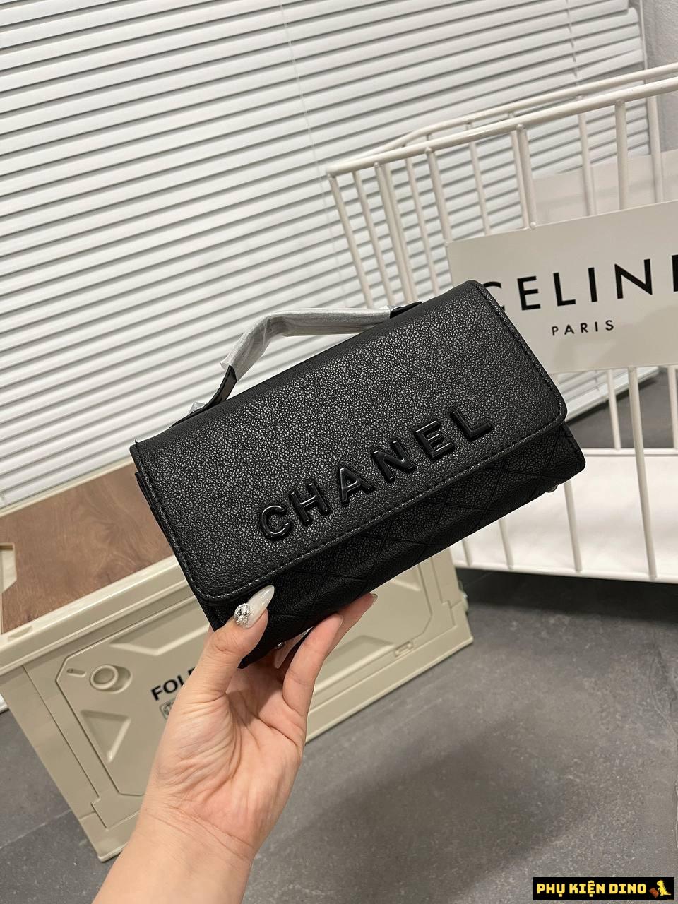 Túi Chanel Màu Đen Size 20 Xích Đen 4 Túi Chanel Màu Đen Size 20