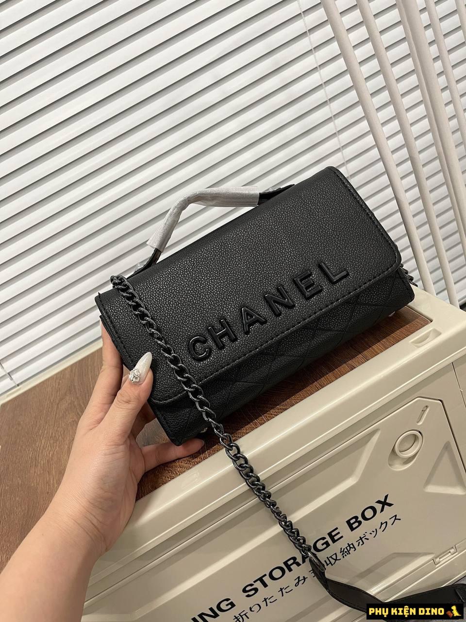 Túi Chanel Màu Đen Size 20 Xích Đen 3 Túi Chanel Màu Đen Xích Đen