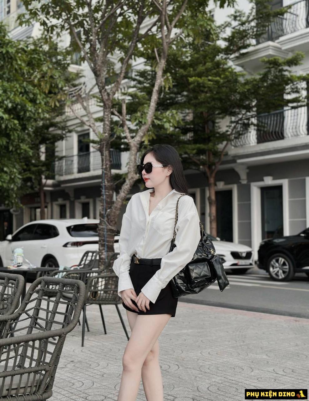 Túi Charles & Keith CNK Công Sở 2 Màu Đen Xanh Denim Size 35 8 Túi Charles & Keith CNK Công Sở 2 Màu Đen Xanh Denim Size 35