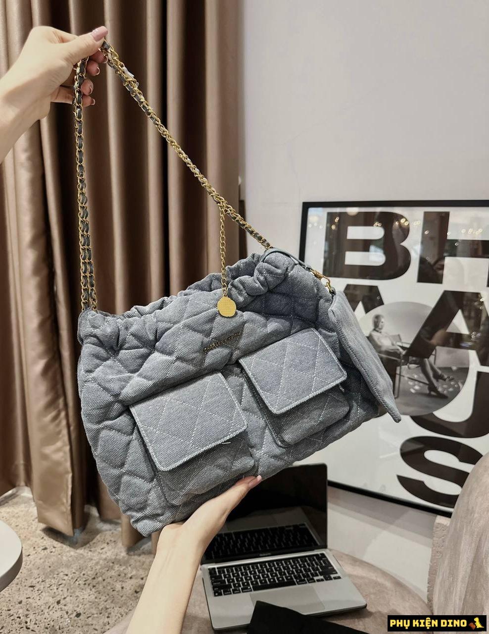 Túi Charles & Keith CNK Công Sở 2 Màu Đen Xanh Denim Size 35 3 Túi CNK Công Sở Màu Xanh Denim Size 35