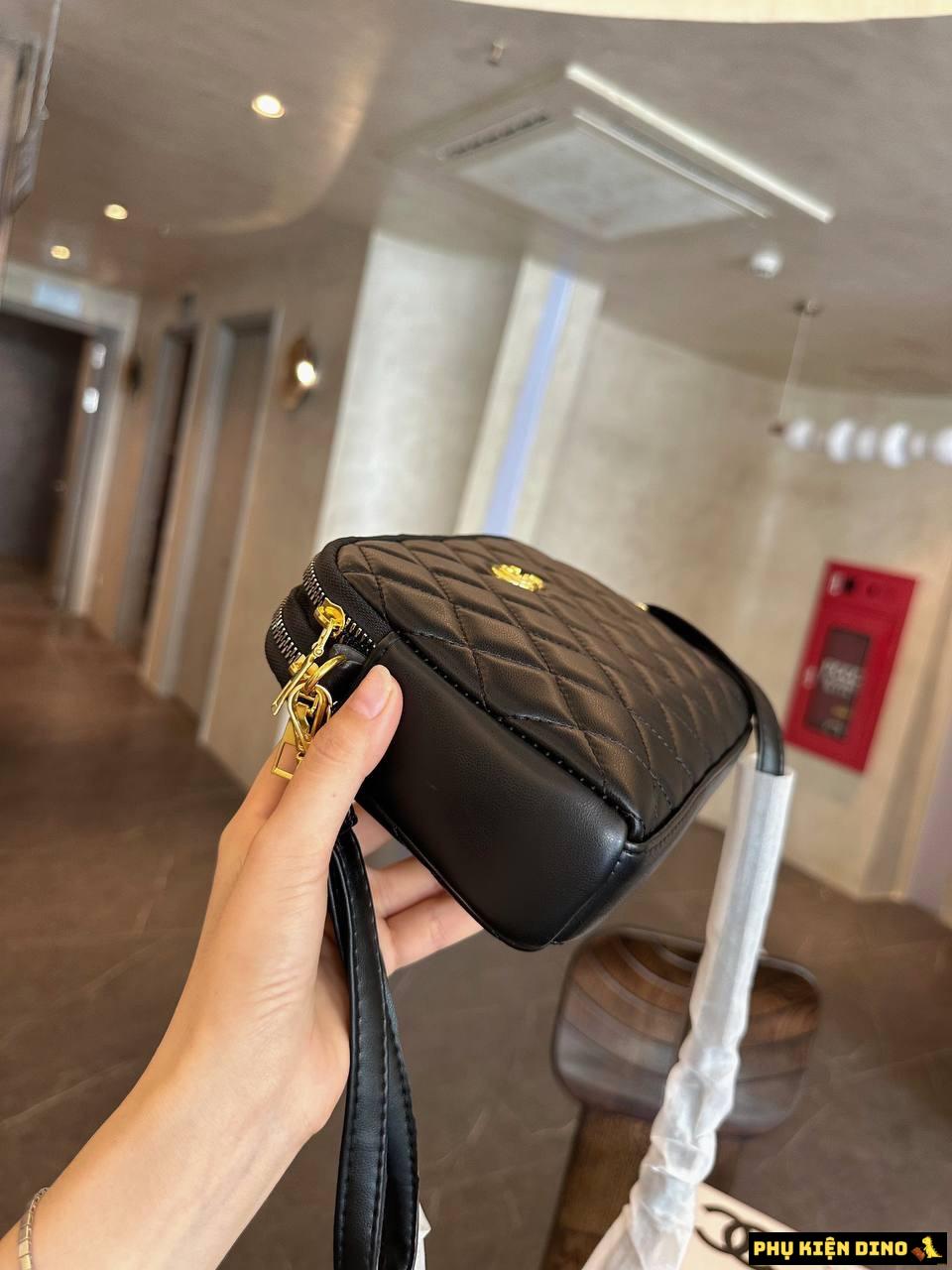 Túi Gucci Đen Khóa Vàng Hai Ngăn Size 21 10 Túi Đeo Vai Gucci GC Black