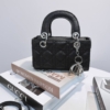Túi Xách Nữ Christian Dior Lady Size 20 Dáng Dài Màu Đen 10 Túi Dior Màu Đen Form Dài