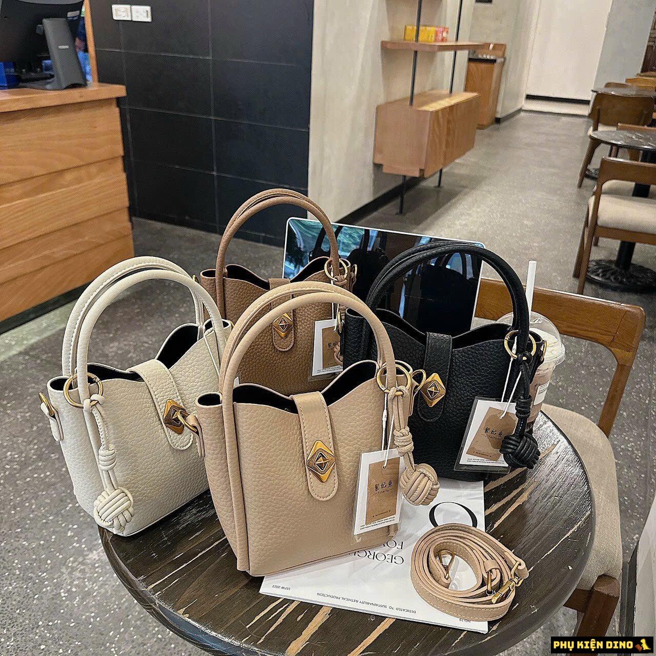 Túi Giỏ Quảng Châu Cao Cấp 4 Màu Đen Trắng Kem Nâu 1 Túi Giỏ Quảng Châu Cao Cấp 4 Màu Đen Trắng Kem Nâu
