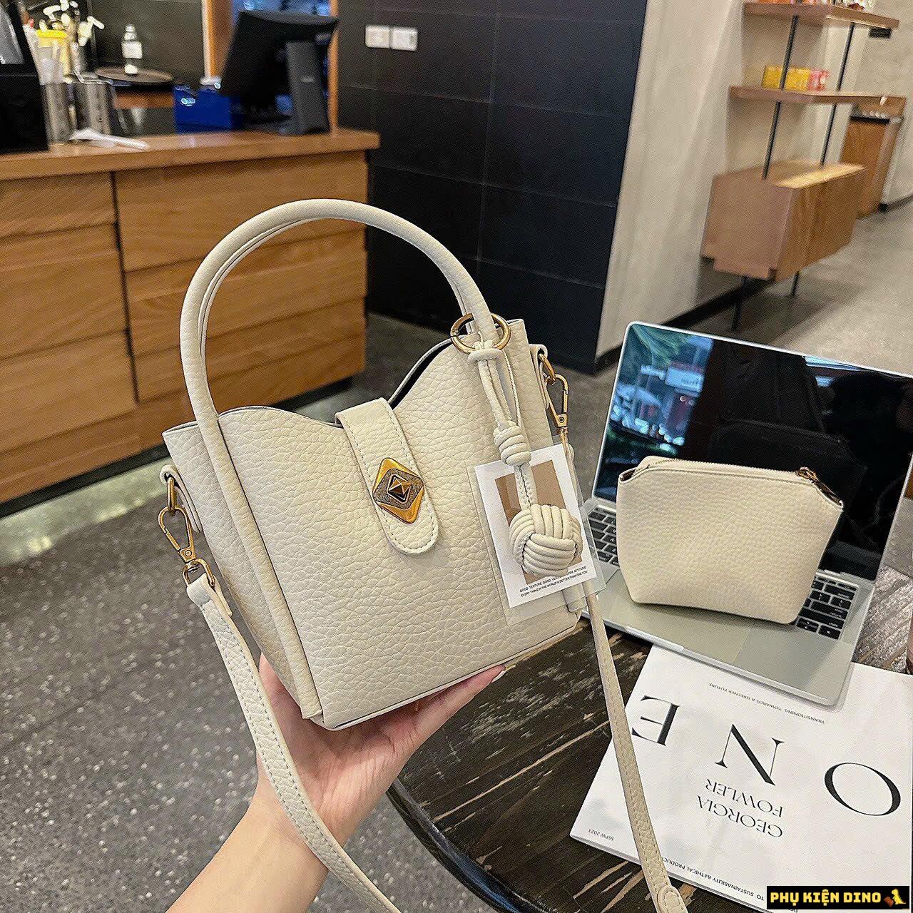 Túi Giỏ Quảng Châu Cao Cấp 4 Màu Đen Trắng Kem Nâu 6 Túi Giỏ Xách Quảng Châu Cao Cấp Màu Trắng Kem