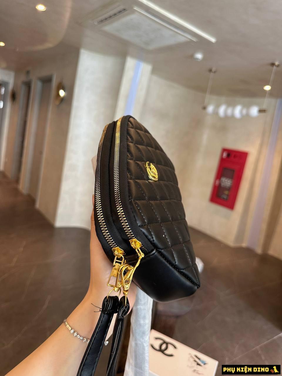 Túi Gucci Đen Khóa Vàng Hai Ngăn Size 21 3 Túi Gucci GC Màu Đen