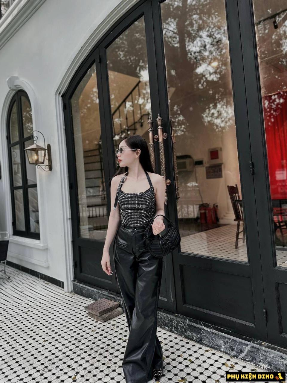 Túi Gucci GG Marmont Half Moon Full Black Size 21 5 Túi Gucci GG Marmont Half Moon Full Black Size 21