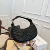 Túi Gucci GG Marmont Half Moon Full Black Size 21 9 Túi Gucci GG Nửa Mặt Trăng Full Đen