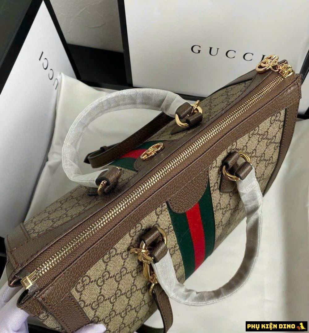 Túi Nữ Gucci Ophidia GG Medium Tote Beige Ebony 524537-K05NB-8745 3 Túi Tote Công Sở Gucci Màu Nâu