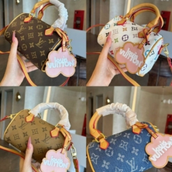 Túi Trống Louis Vuitton LV Monogram 4 Màu Denim Vàng Nâu Trắng