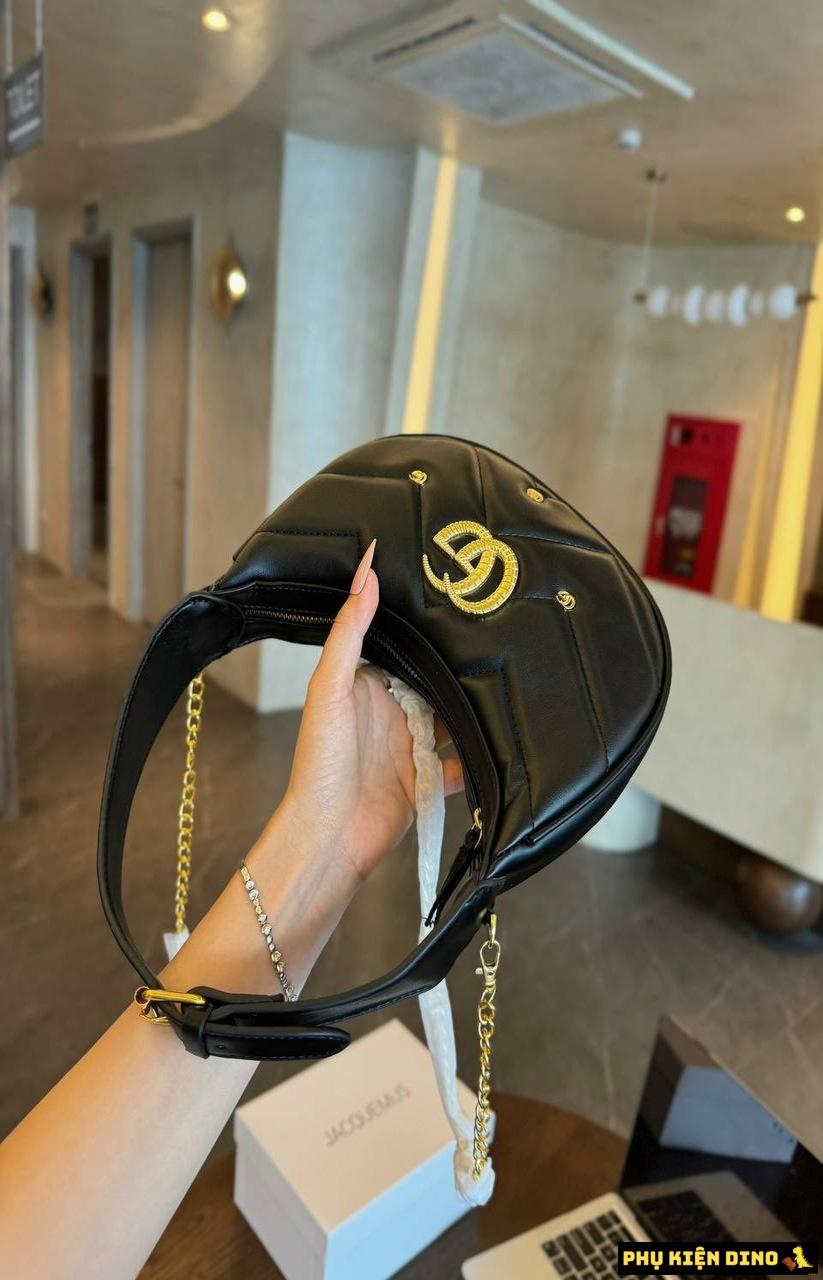 Túi Xách Gucci Marmont 3 Đinh 3 Màu Trắng Đen Kem 12 Túi Xách Gucci Marmont Black