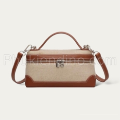 Túi Xách Nữ Canvas Phối Da 2 Màu Nâu Đen Cao Cấp