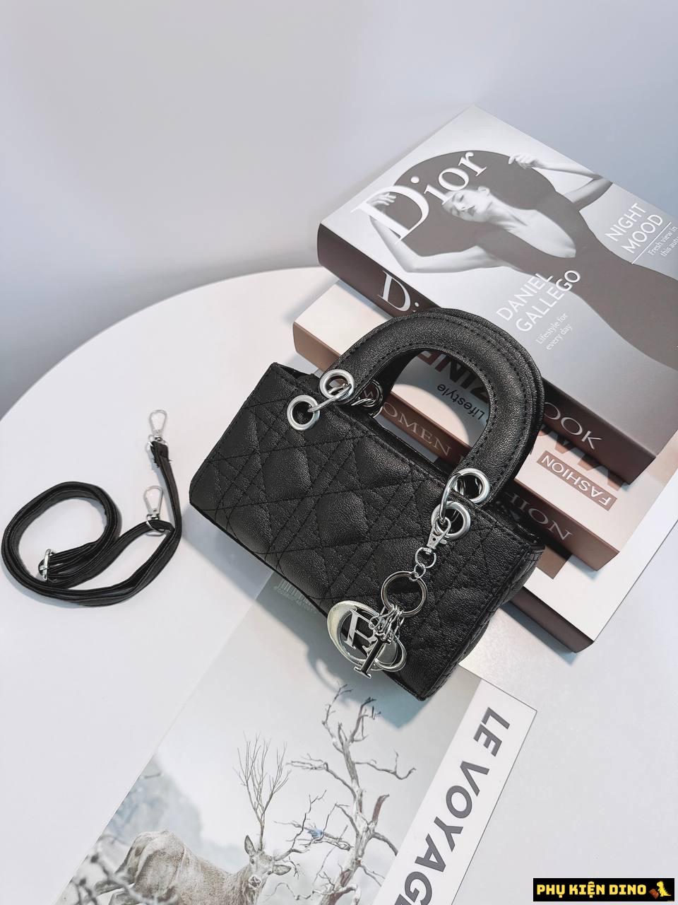 Túi Xách Nữ Christian Dior Lady Size 20 Dáng Dài Màu Đen 1 Túi Xách Nữ Christian Dior Lady Size 20 Dáng Dài Màu Đen