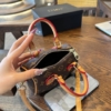Túi Xách Nữ Louis Vuitton LV Nano Speedy Màu Nâu Size 17 10 Túi Xách Nữ Form Trống Màu Nâu Size Nhỏ