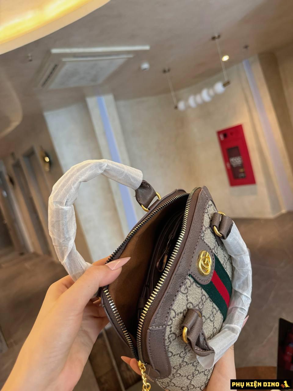 Túi Gucci Ophidia GG Size 21 Màu Nâu 3 Sọc 8 Túi Xách Nữ Gucci GG