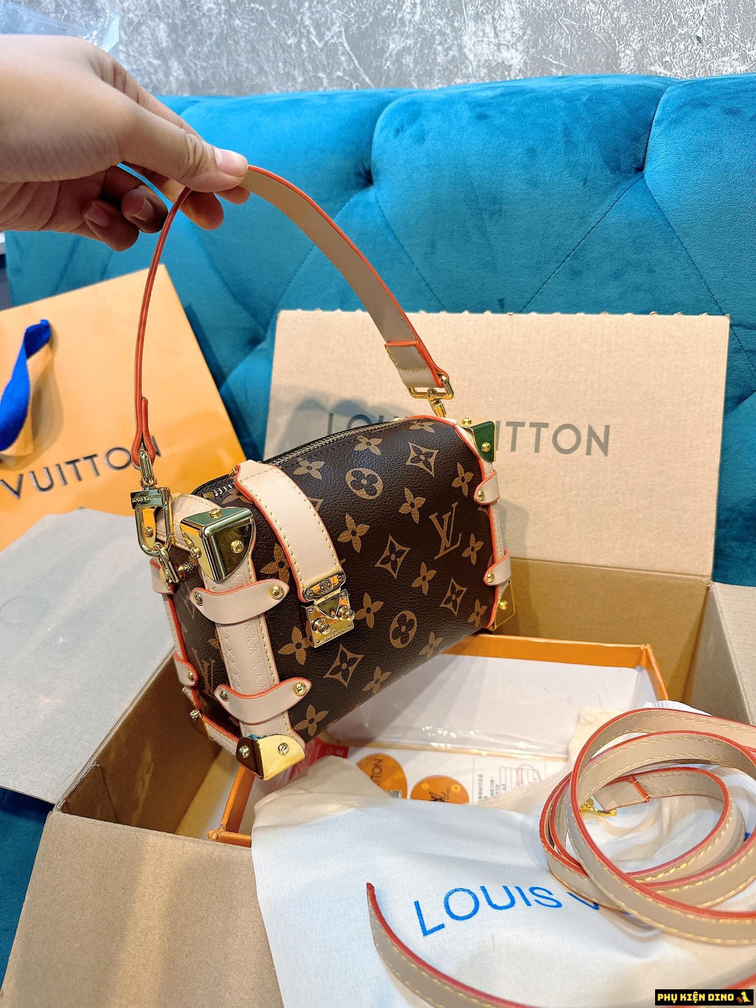 Túi Louis Vuitton LV Side Trunk PM Bag Brown M46358 5 Túi Xách Tay Nữ Louis Vuitton Monogram Canvas Side Trunk Màu Nâu