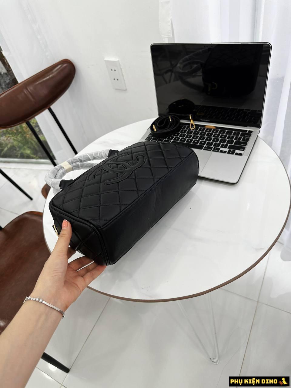 Túi Chanel CC Quilted Caviar Bowling Bag Black Size 23 9 Túi Chanel Black Size 23