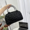 Túi Chanel CC Quilted Caviar Bowling Bag Black Size 23 13 Túi Chanel Ngang Bầu Màu Đen