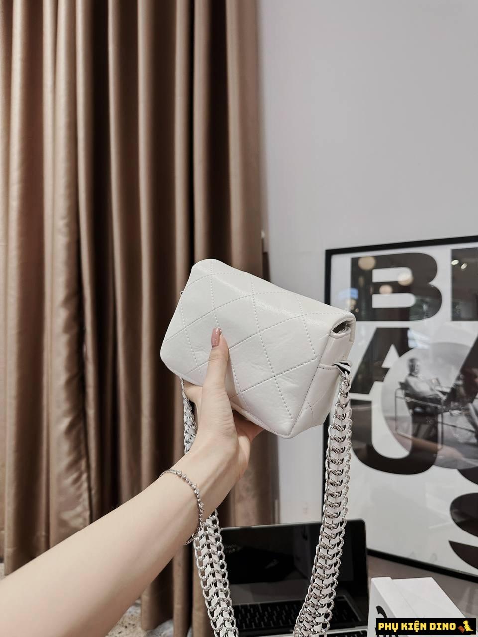 Túi Đeo Vai Ô Trám Màu Trắng Size 20 11 Túi Đeo Vai Màu Trắng