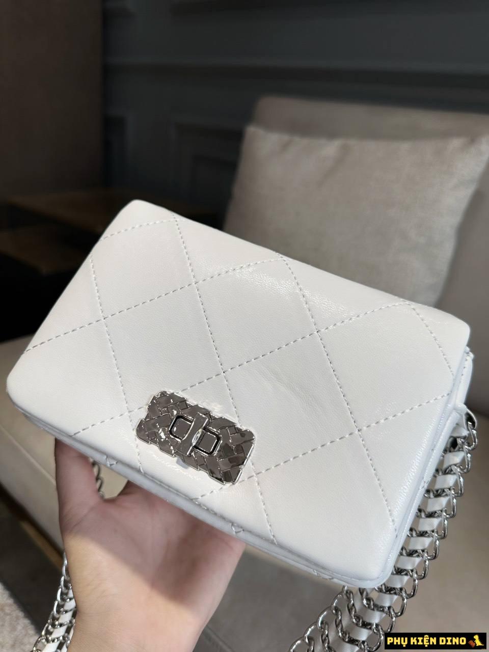 Túi Đeo Vai Ô Trám Màu Trắng Size 20 7 Túi Đeo Vai Ô Trám Màu Trắng Form Đẹp