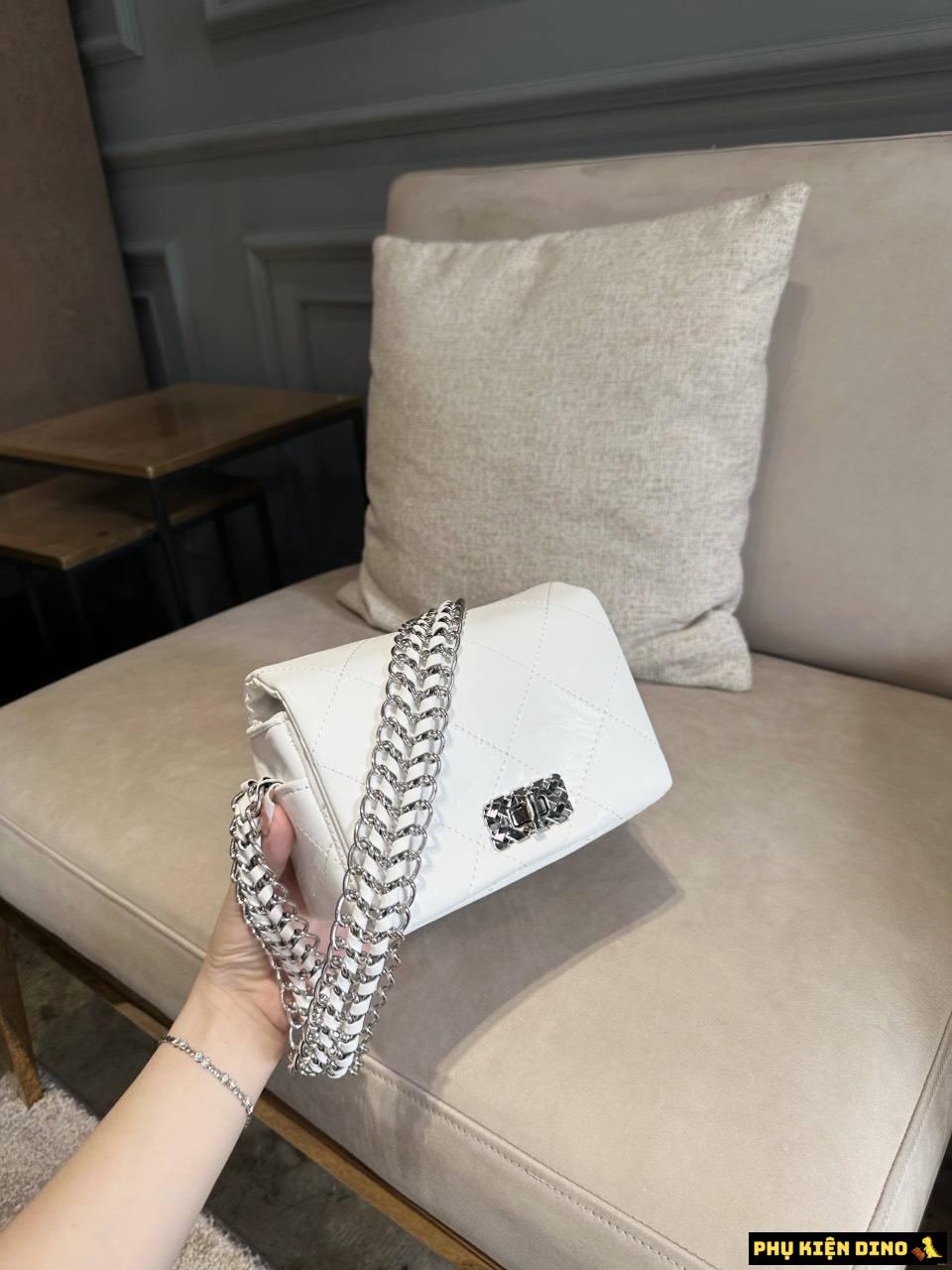 Túi Đeo Vai Ô Trám Màu Trắng Size 20 3 Túi Đeo Vai Ô Trám