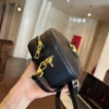 Túi Gucci Horsebit 1955 Pochette Leather Trắng Đen 760196 12 Túi Gucci Vuông Màu Đen