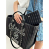Túi Chanel Paris Kẻ Sọc Trắng Đen Kèm Ví 9 Túi Chanel Black Paris White Kẻ Sọc
