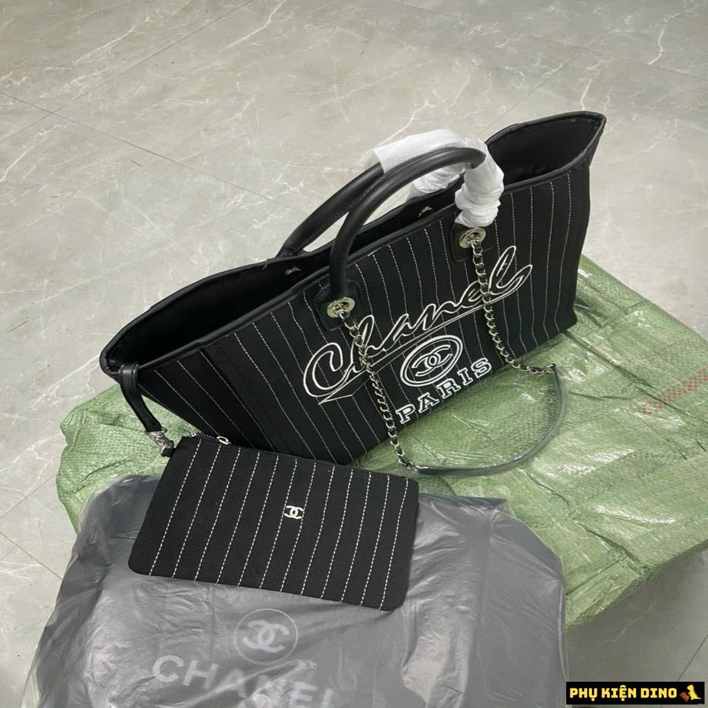 Túi Chanel Paris Kẻ Sọc Trắng Đen Kèm Ví 4 Túi Chanel Black White Kẻ Sọc