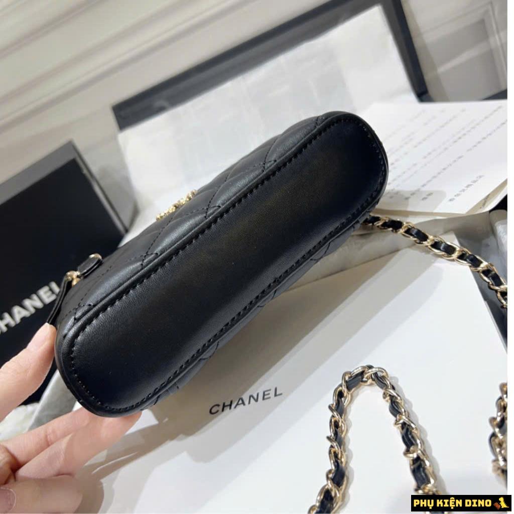 Túi Chanel Vanity Cốp Quai Hoa Fullbox Trắng Đen Hồng 4 Túi Chanel Vanity Cốp Quai Hoa