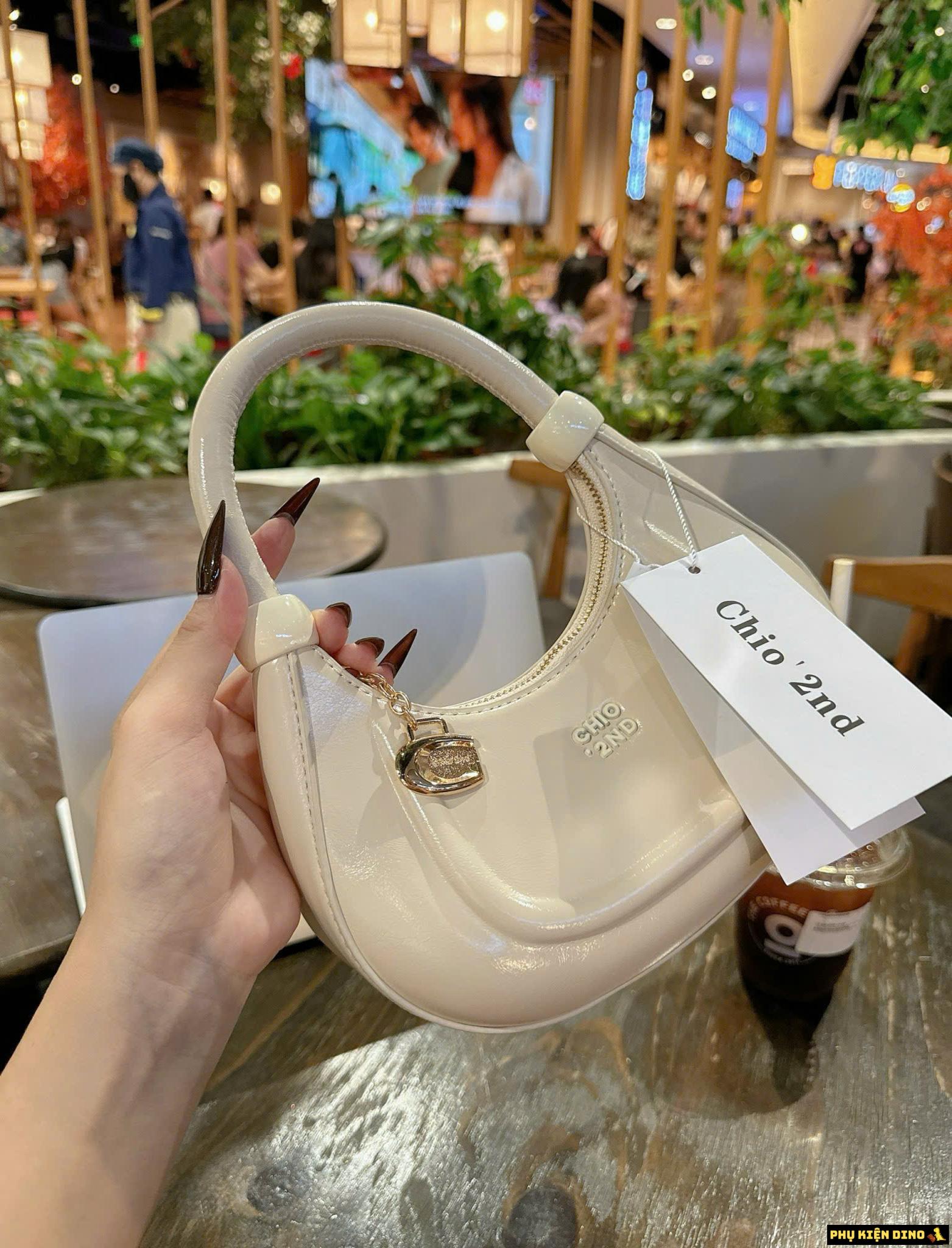 Túi Chio 2nd Dáng Tròn Bầu 4 Màu Đỏ Bạc Kem Nâu 6 Túi Chio 2nd Dáng Tròn Bầu