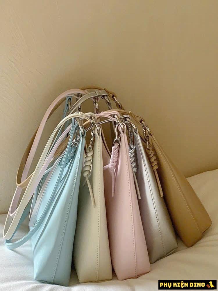 Túi Chio Công Sở 5 Màu Kem Nâu Xanh Hồng Bạc 6 Túi Chio Công Sở Đeo Vai