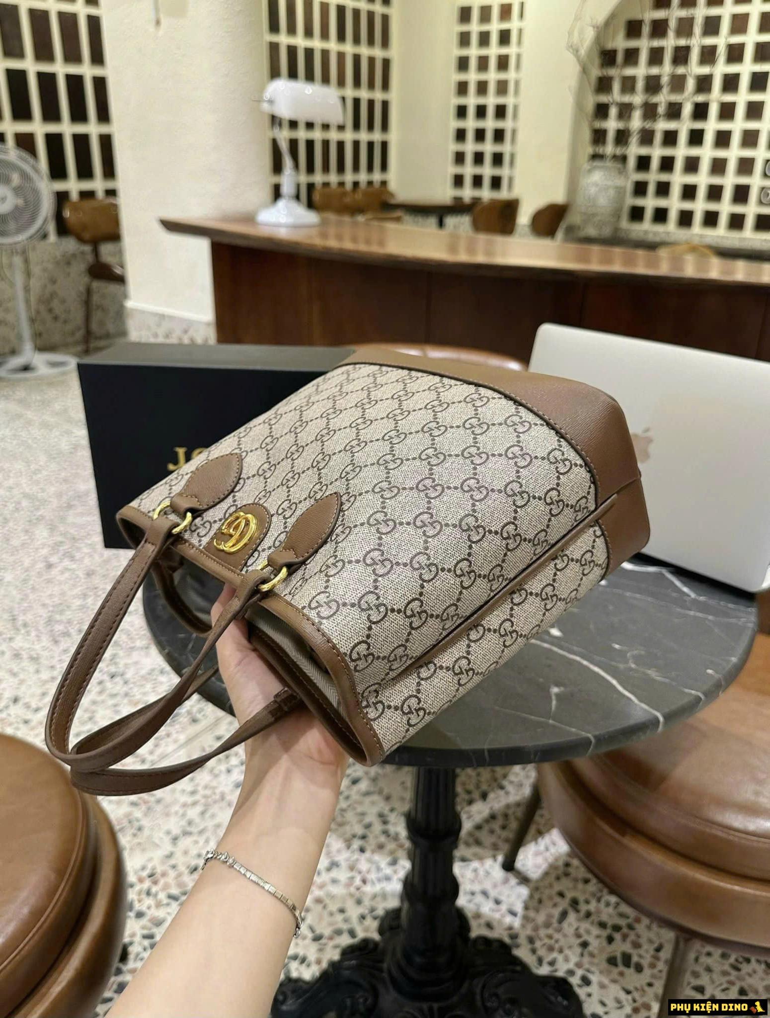 Túi Gucci GC Tote Gucci Brown Size 24 Màu Nâu 6 Túi Công Sở Gucci
