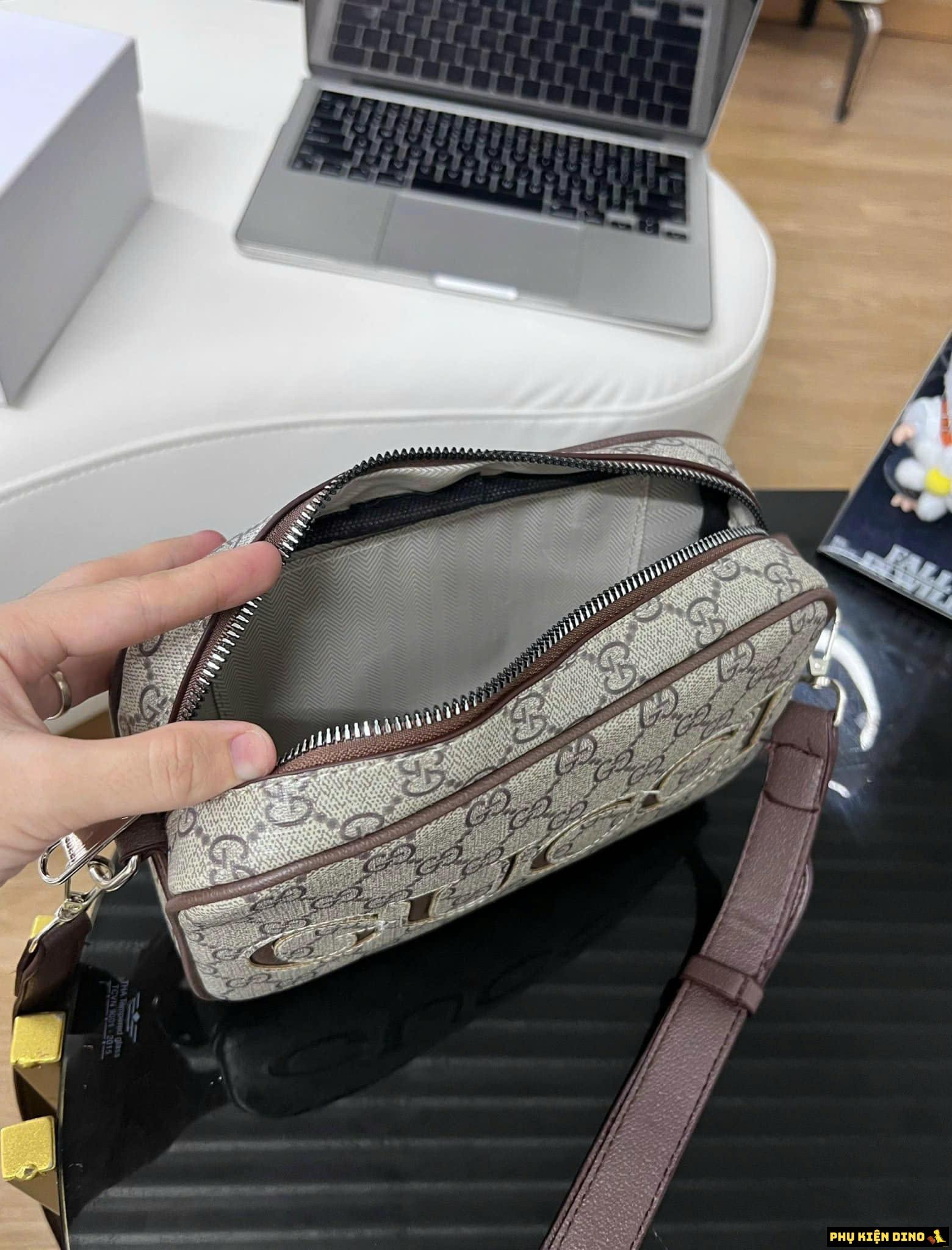 Túi Gucci Hộp Dáng Vuông Size 22 Màu Nâu 8 Túi Đeo Chéo Gucci Hộp Dáng Vuông Size 22 Màu Nâu