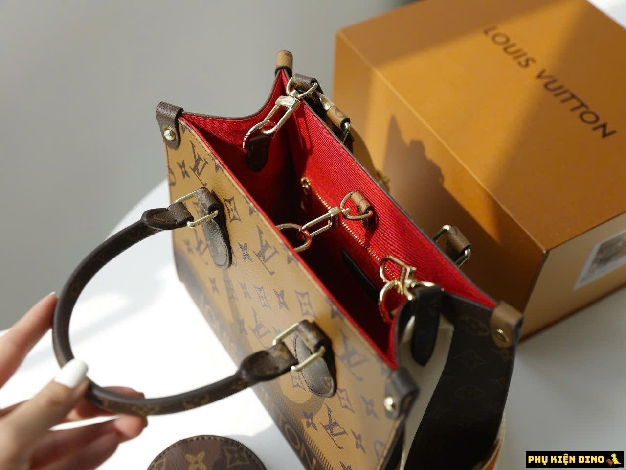 Túi Louis Vuitton LV Công Sở Họa Tiết Sang Trọng 11 Túi Louis Vuitton LV Công Sở Họa Tiết Sang Trọng Màu Vàng Phối Nâu