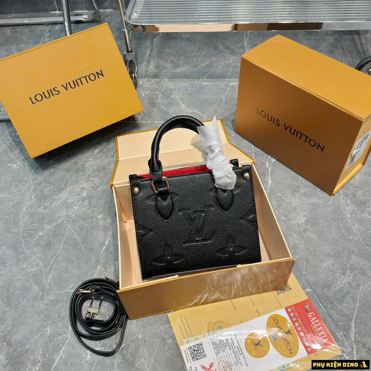 Túi Louis Vuitton Onthego Nano Mini Size 20 Hồng Nâu Đen 7 Túi Louis Vuitton LV Onthego Nano Mini Size 20 Màu Đen