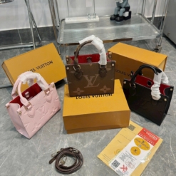 Túi Louis Vuitton Onthego Nano Mini Size 20 Hồng Nâu Đen