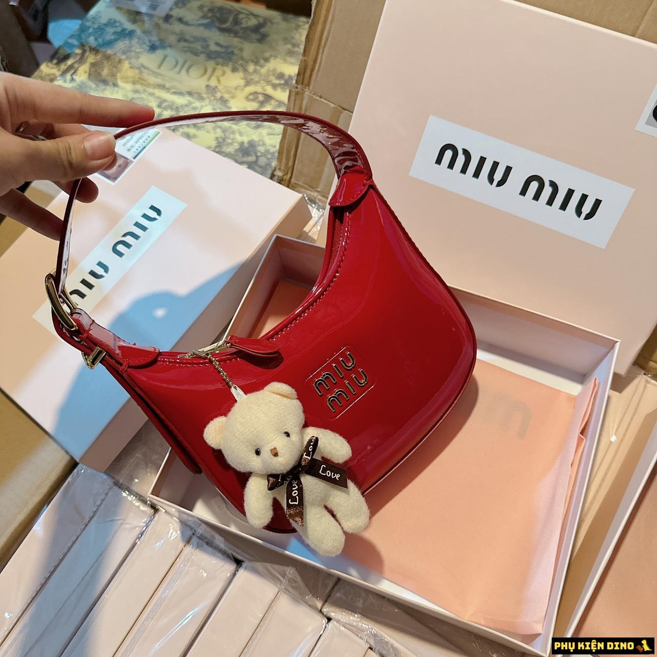 Túi MiuMiu 3 Màu Đỏ Trắng Đen Fullbox 6 Túi Miu Miu Red Fullbox
