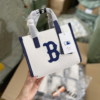 Túi MLB Basic Tote Canvas 3 Mẫu Chữ B NY 12 Túi MLB Bucket Boston Xanh Đen