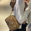 Túi MLB Dia Mono Camera Bag New York Yankees Beige Brown Pink 12 Túi MLB Korea Dia Mono Camera Bag New York Yankees Brown