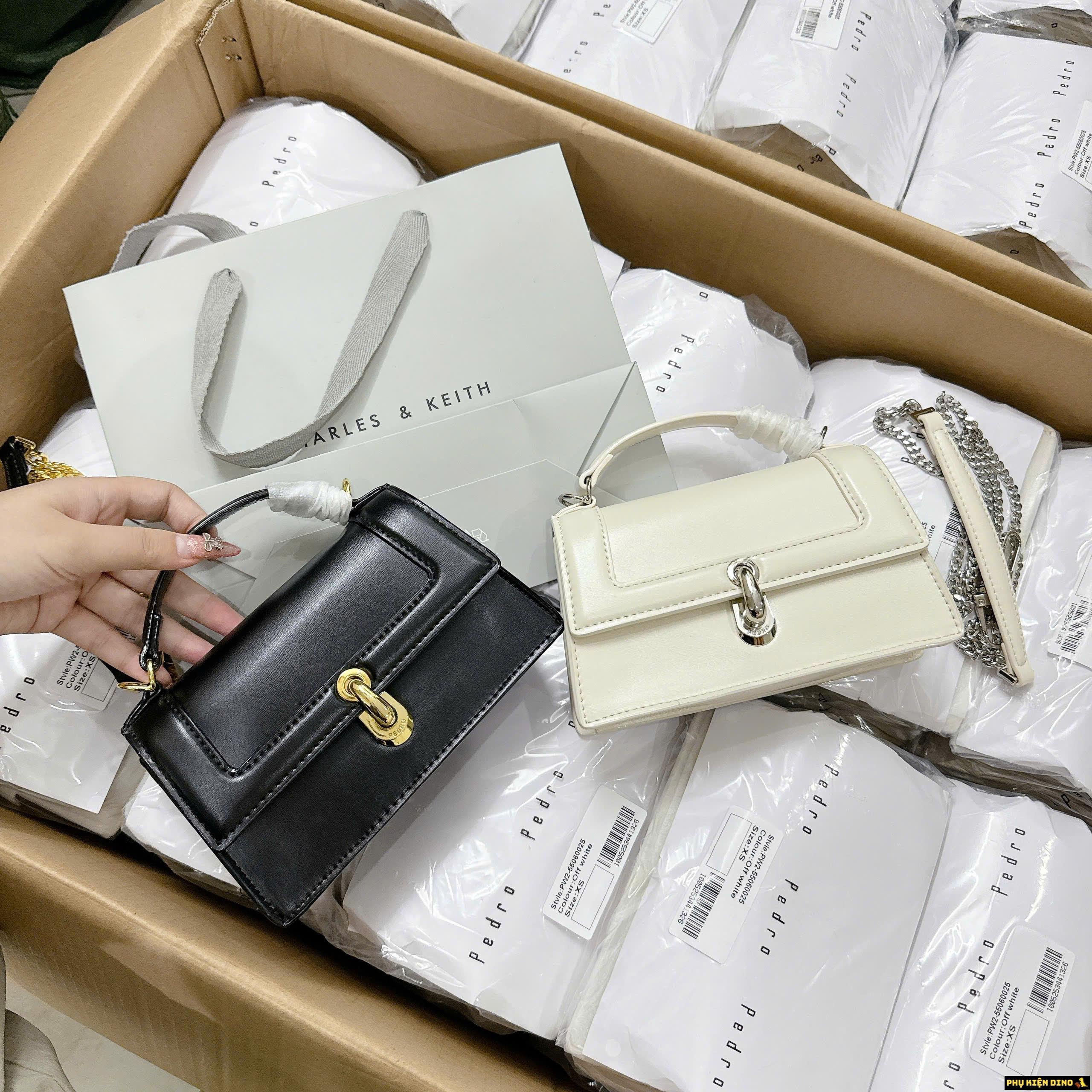 Túi Pedro Dáng Ngang Màu Đen Trắng Kem 1 Túi Pedro Dáng Ngang Màu Đen Trắng Kem