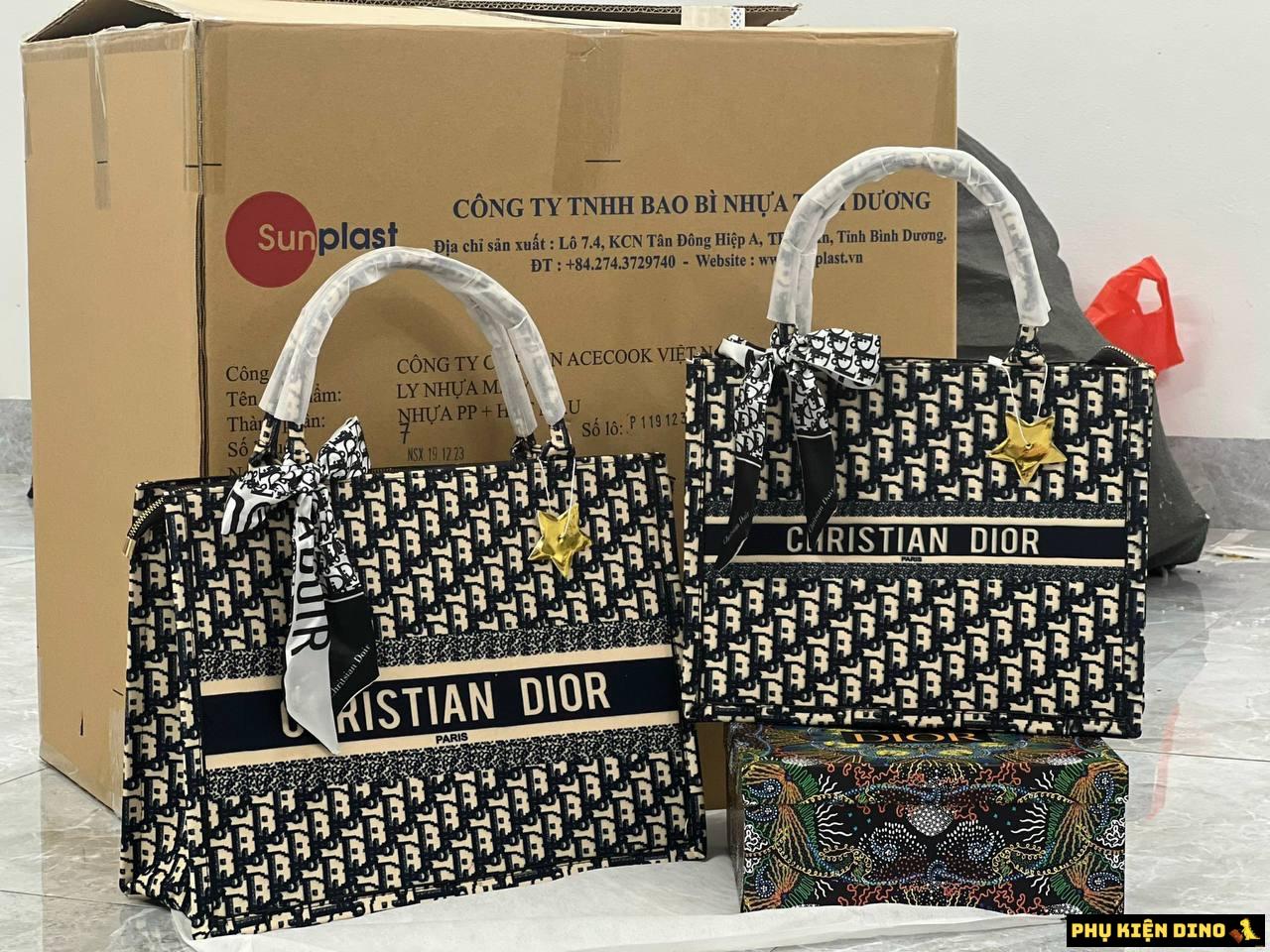 Túi Tote Dior Kèm Khăn Lụa Cao Cấp Size 40 và Size 35 3 Túi Tote Dior Kèm Khăn Lụa Cao Cấp