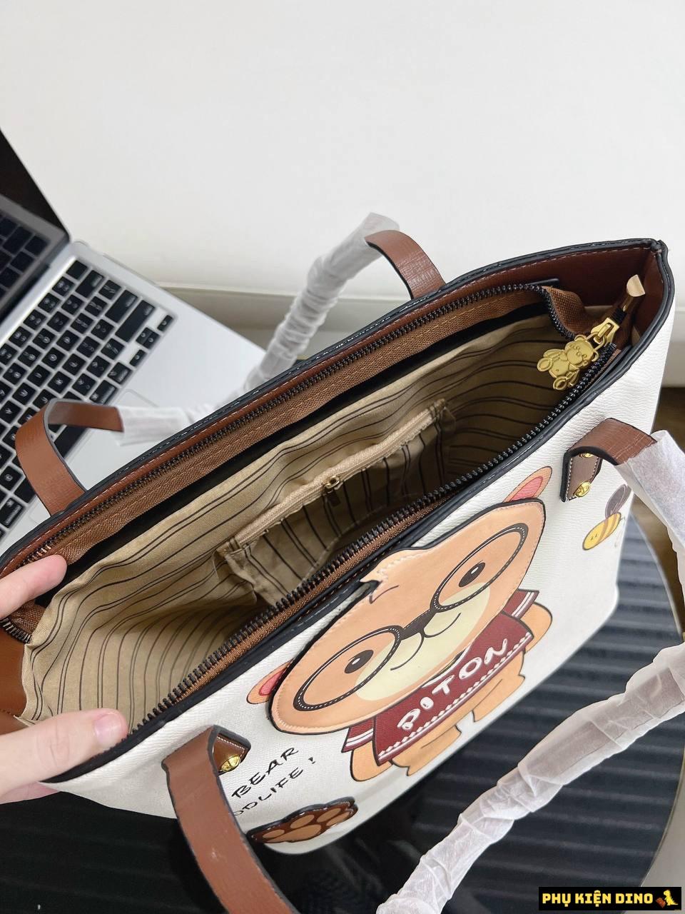 Túi Tote Gấu Size 28 Tote Piton Bear 4 Túi Tote Gấu