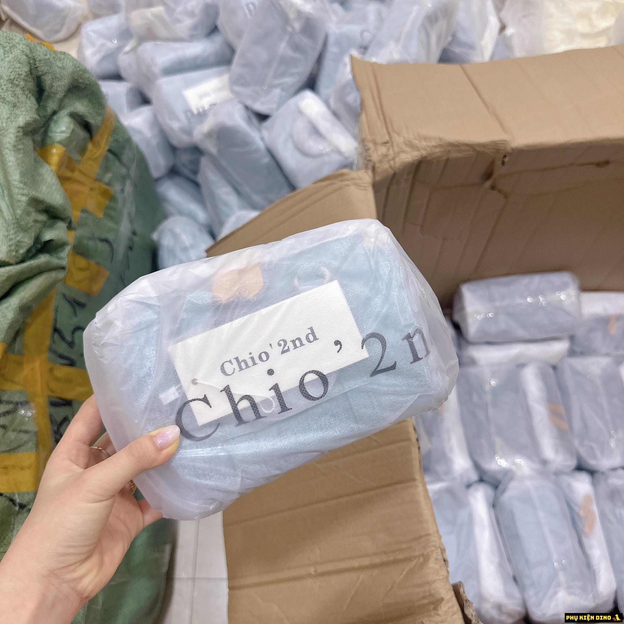 Túi Trống Chio 2nd 3 Màu Hồng Trắng và Denim 6 Túi Trống Chio 2nd Xanh Denim