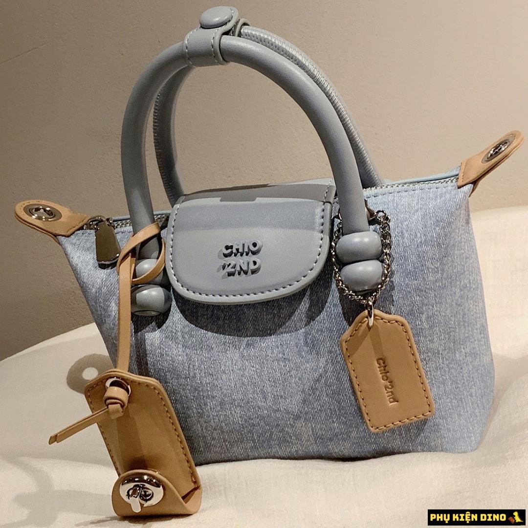 Túi Chio 2 Quai Denim Kèm Tag Giá Tốt 3 Túi Xách Tay 2 Quai Xách Màu Denim