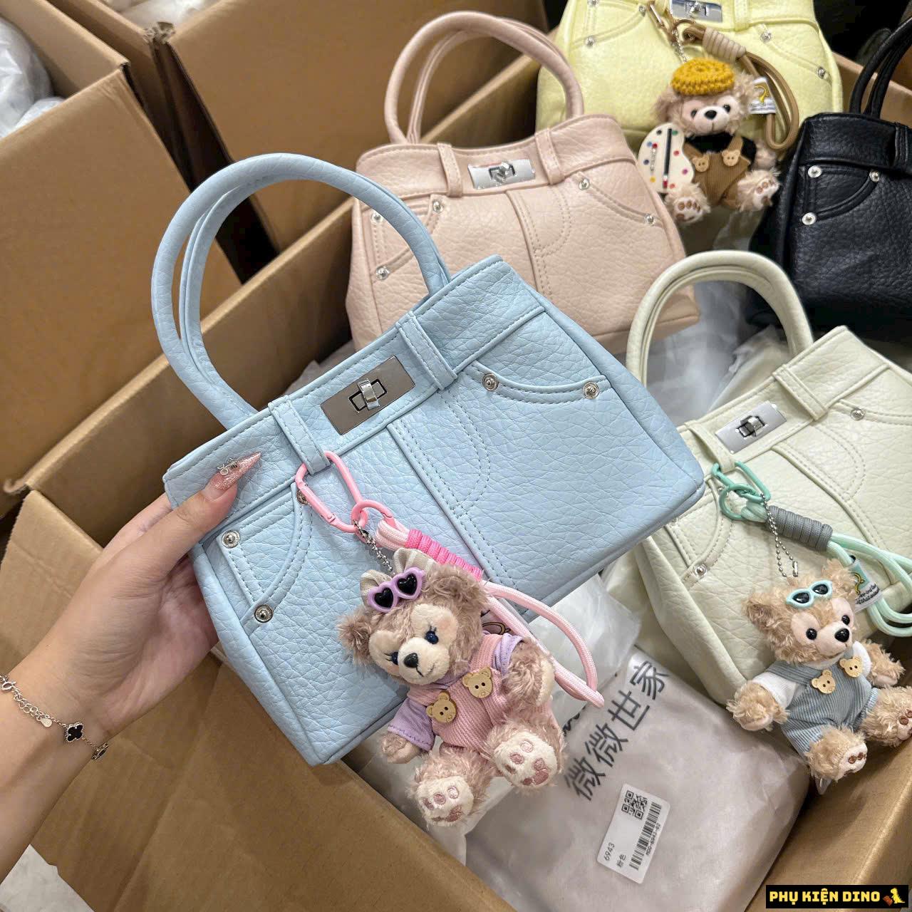 Túi Quảng Châu Công Sở Cao Cấp Da Nhăn 5 Màu 7 Túi Công Sở Cao Cấp Da Nhăn Màu Xanh Blue