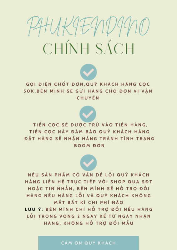 Chính sách Phụ Kiện Dino