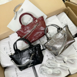 Túi CNK Atwood Crinkle Effect Chain Embellished Tote Bag 3 Màu