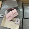 Túi Jacquemus Le Grand Bambino Handle Bag Da Bóng Fullbox 7 Túi Jacquemus Le Grand Bambino Handle Bag Da Bóng Màu Hồng