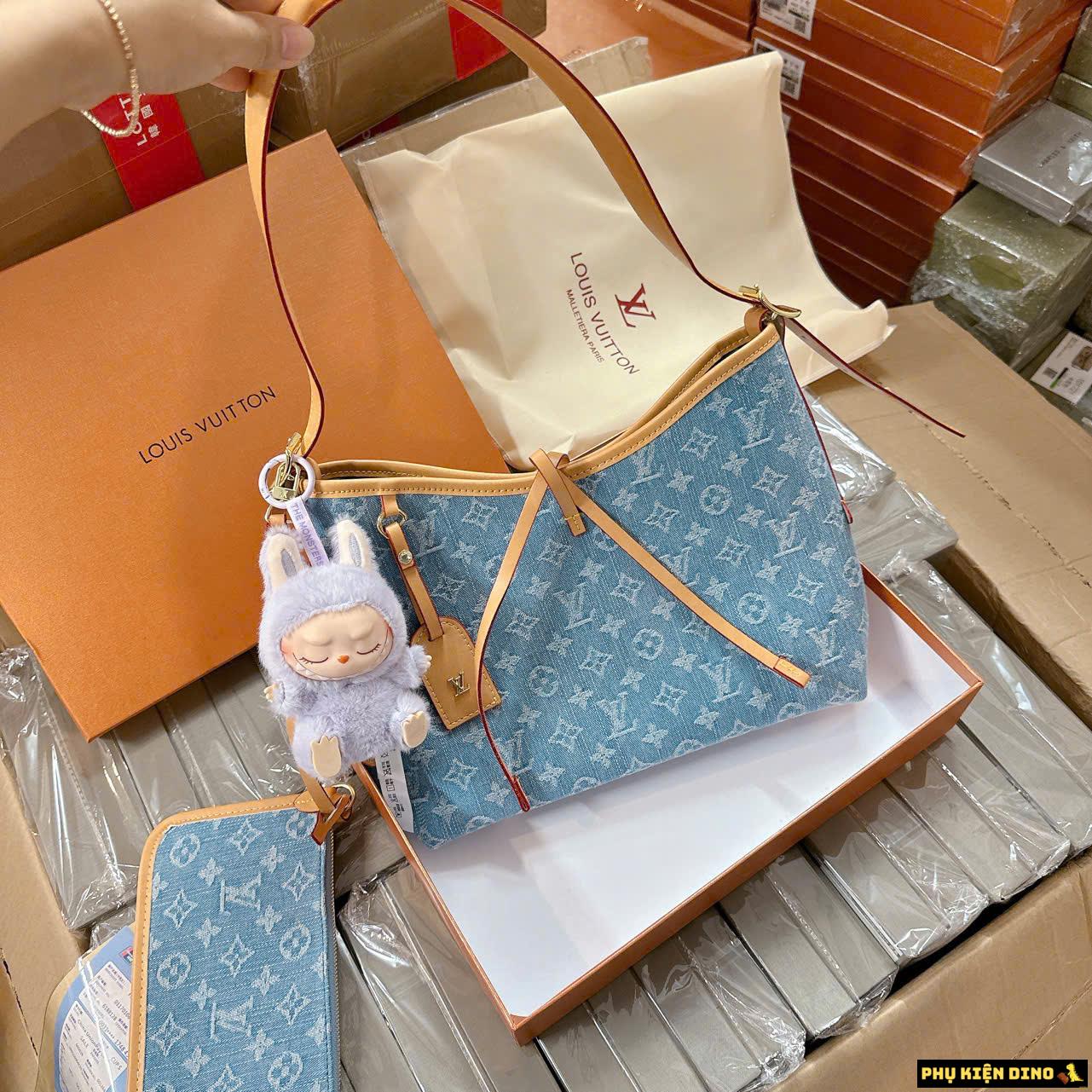 Túi Louis Vuitton LV CarryAll MM Denim Blue M46855 7 Túi Louis Vuitton Carryall Mm Monogram Denim Nữ Xanh Dương