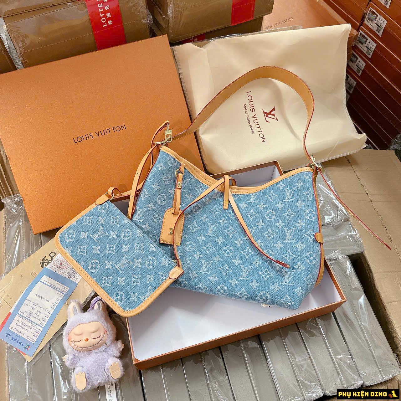 Túi Louis Vuitton LV CarryAll MM Denim Blue M46855 2 Túi xách nữ LV CarrAll BB