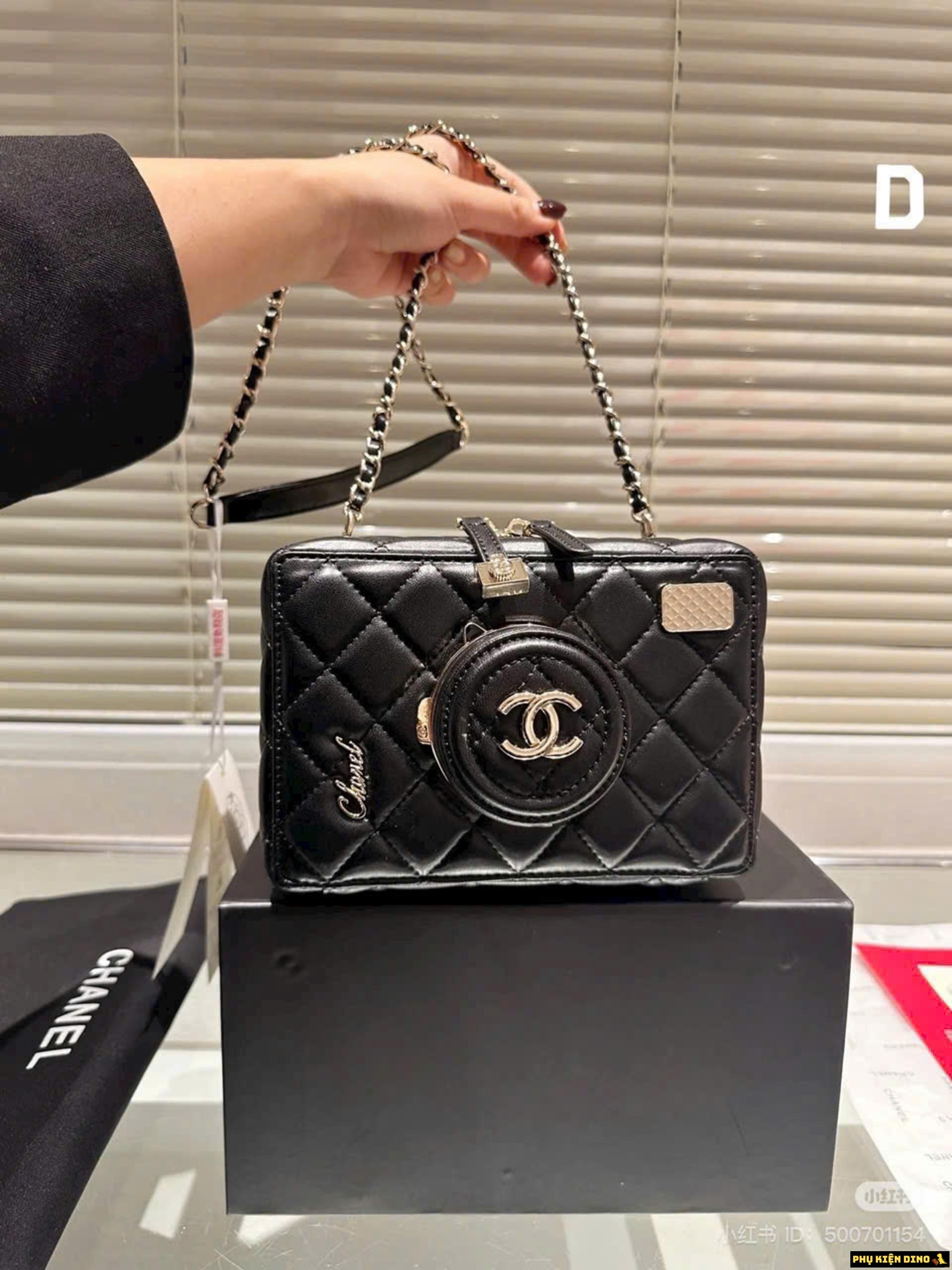 Túi Chanel 24 Camera Da Lambskin Black Size 19 2 Túi Chanel 24 Camera Da Lambskin Màu Đen